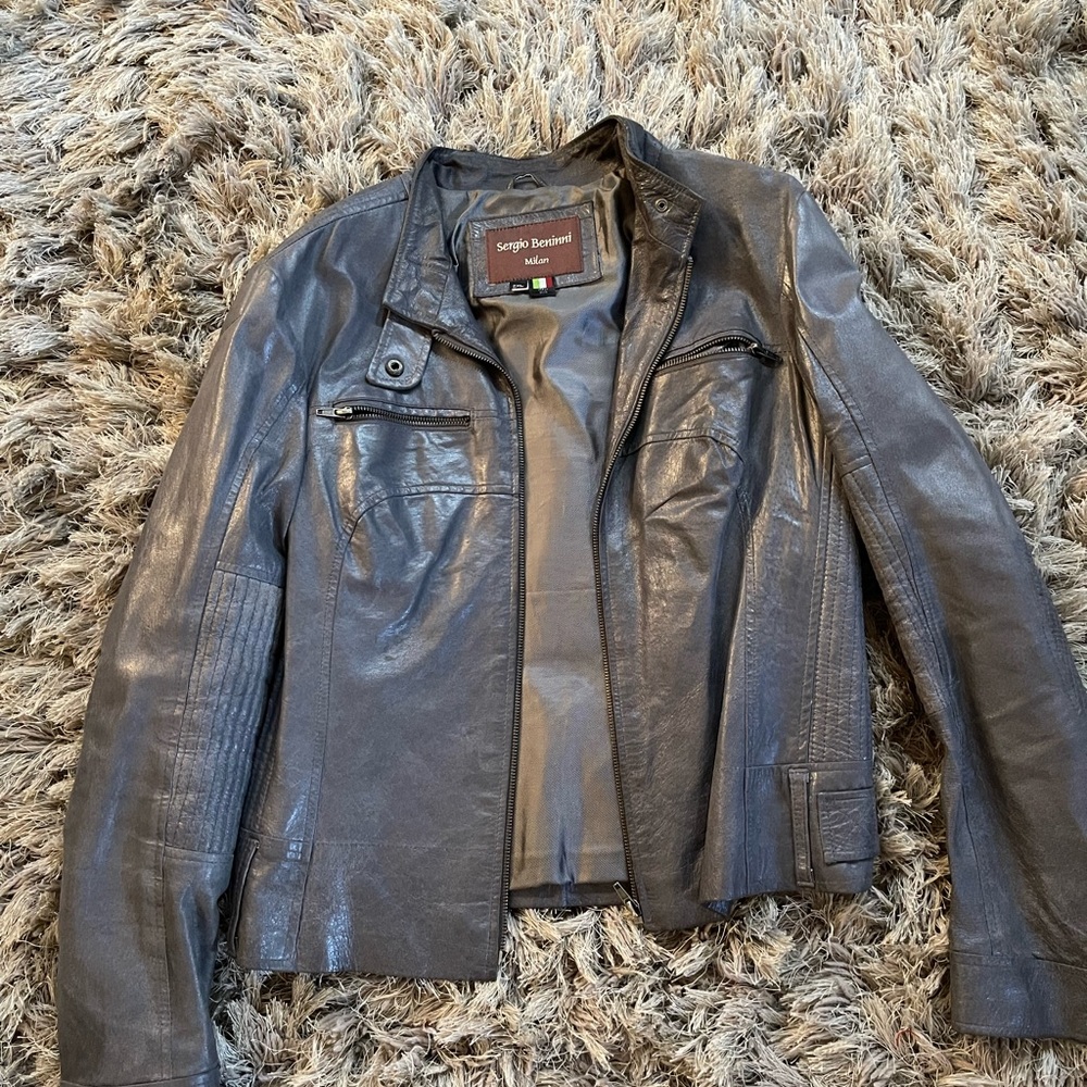 Gray Leather Jacket - image 1